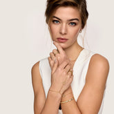 Pulseira de Mao Circulo de Luz Banhada em Ouro 18k