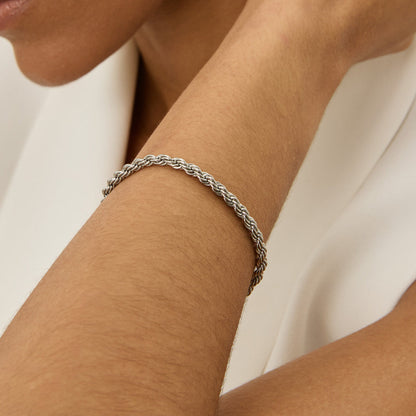 Pulseira de Rede Baiana Banhada em Prata