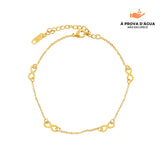 Tornozeleira Infinito Banhada em Ouro 18k
