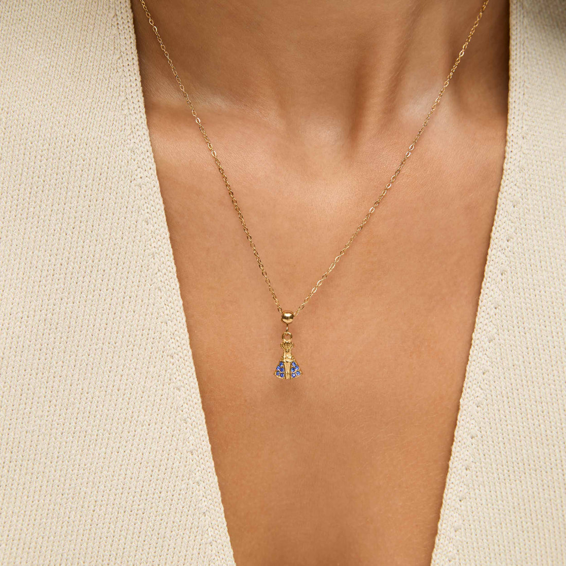 Pingente Nossa Senhora Aparecida Banhado em Ouro 18k