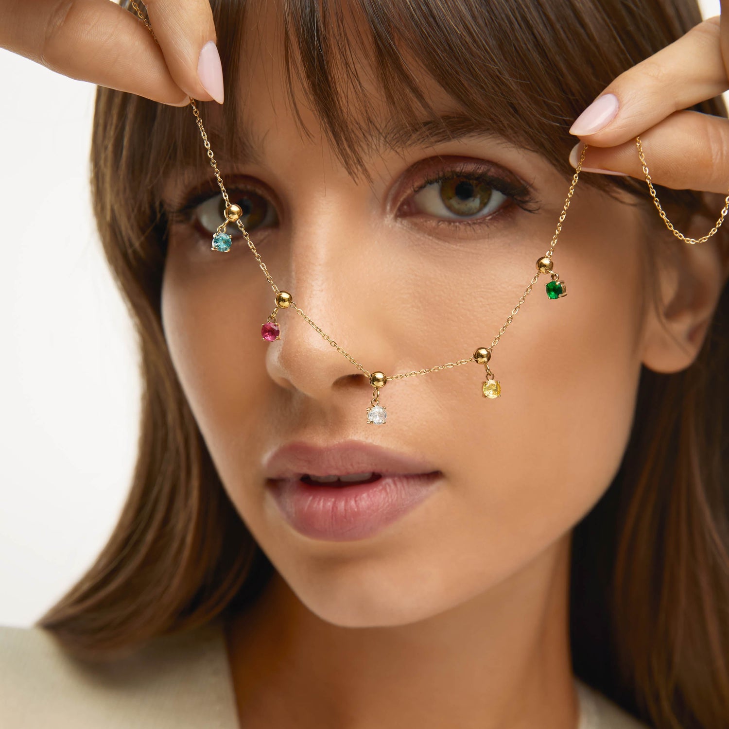 Pingente Ponto de Luz Turquesa Banhado em Ouro 18k