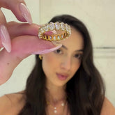 Anel Riviera Moderna Banhado em Ouro 18k