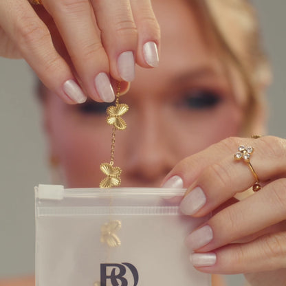Pulseira Borboleta Banhada em Ouro 18k